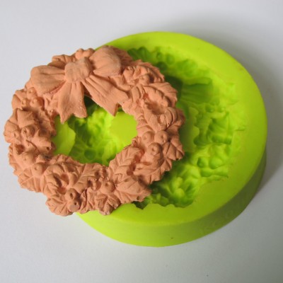 2019 Christmas Wreath Baking Toos Silicone Mold Decoration Cake Decoration Custom Mold Design