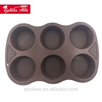 Non-Stick Latest Custom Factory Direct 6 Cavity Bpa Free Silicone Cake Pan Mold