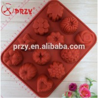 Flower silicone cake mold Ice cream Chocolate molds soap silicone molds 3D cupcake bakeware baking dish cake pan